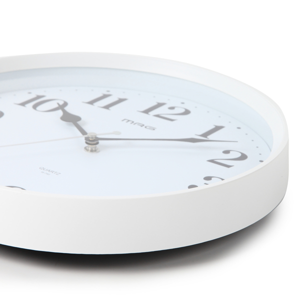 ノア精密 掛け時計 ミドル 直径 28cm 時計 おしゃれ 連続秒針 ホワイト