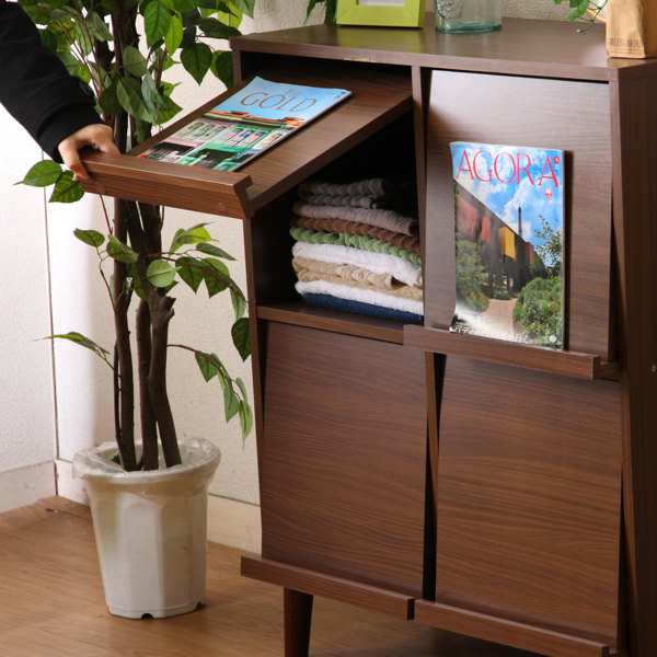 不二貿易（Fuji Boeki） ディスプレイラック 幅79cm 4マス フラップ扉