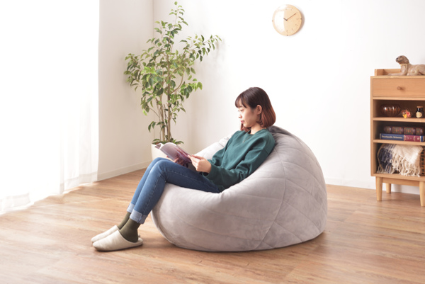 東谷 ビーズクッション 幅135cm 丸形 大型 ビーズ クッション