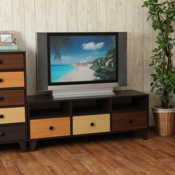 不二貿易（Fuji Boeki） テレビ台 ローボード 北欧風 3カラー前板 幅