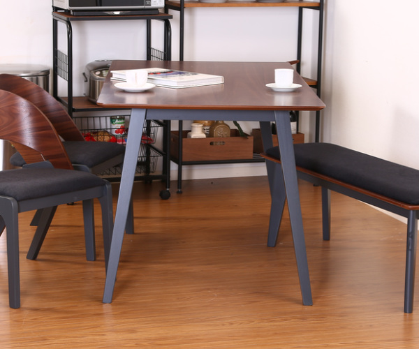 ダイニングテーブル 幅140cm 木製 天然木 ダイニング テーブル 黒脚