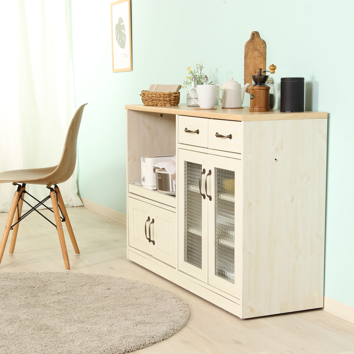 不二貿易(Fuji Boeki) キッチンカウンター 幅118cm スライド棚 2口 不二貿易(Fuji Boeki) キッチンカウンター 幅118cm スライド棚 2口