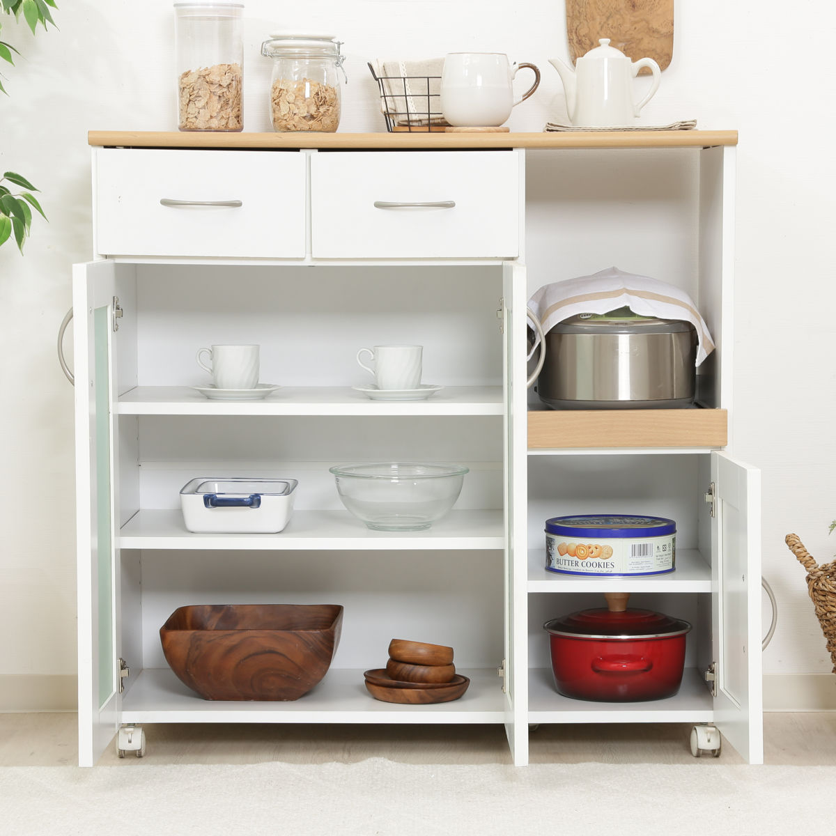 不二貿易（Fuji Boeki） キッチンカウンター 幅90cm フレンチ