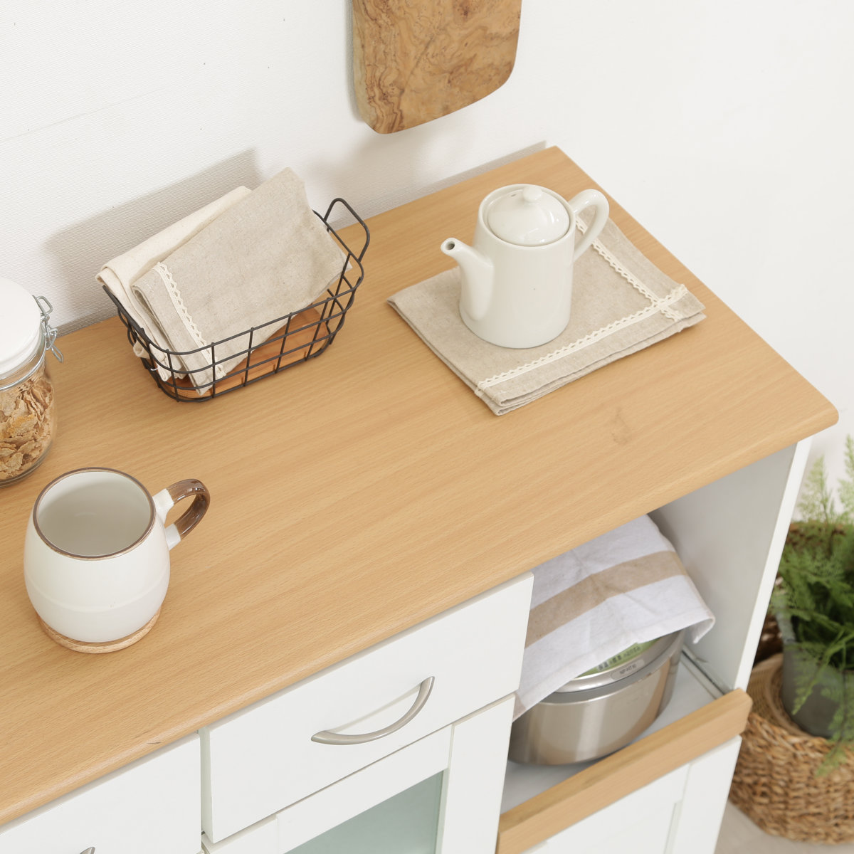 不二貿易（Fuji Boeki） キッチンカウンター 幅90cm フレンチ