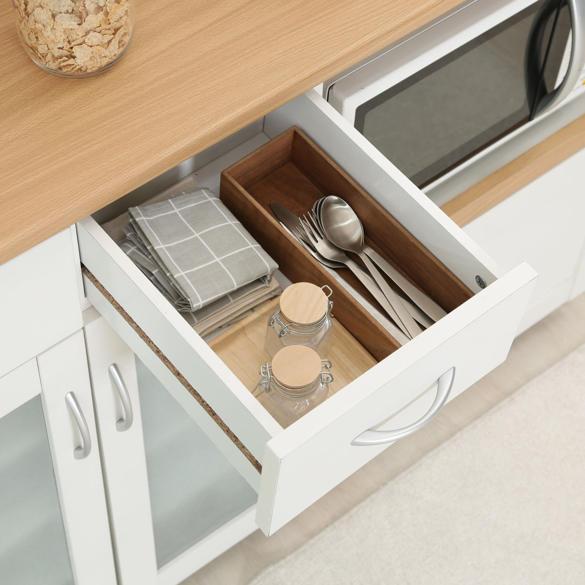 不二貿易（Fuji Boeki） キッチンカウンター 幅90cm フレンチ