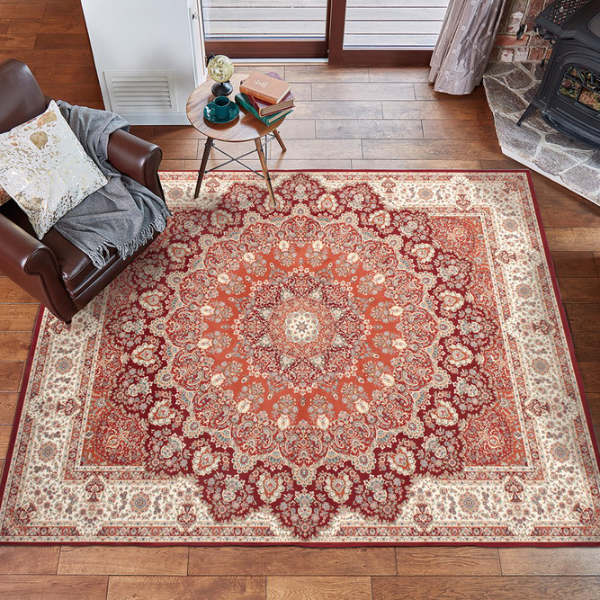 ラグ 200×200cm ラグマット 撥水加工付き 転写プリントラグ