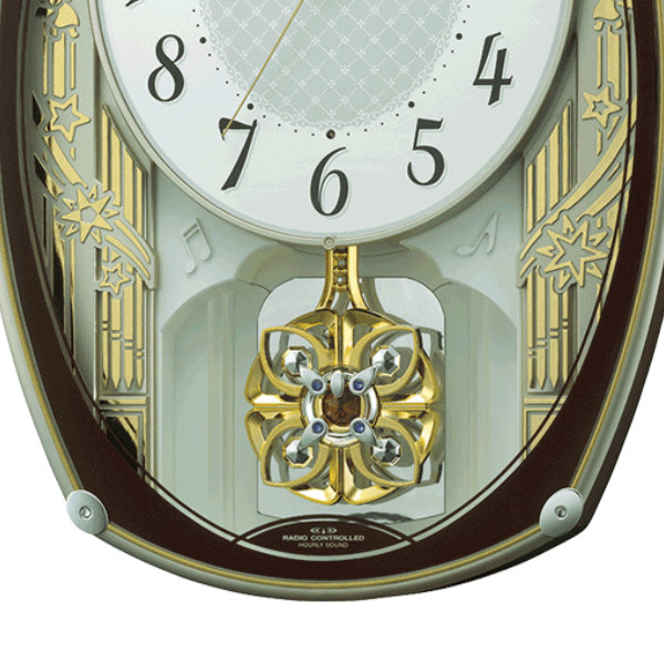 振り子時計 スモールワールドレジーナ 電波時計 18曲収録 時計