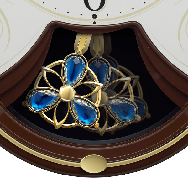 振り子時計 スモールワールドリリィ 電波時計 6曲収録 時計 （ 掛時計