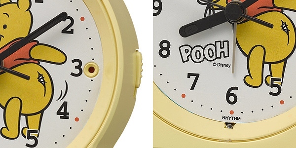目覚まし時計 くまのプーさん 時計 ライト付き 置き時計 プーさん POOH