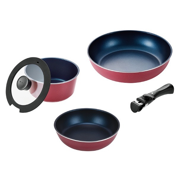 パール金属 フライパン 5点セット A IH対応 スタックプラス クック