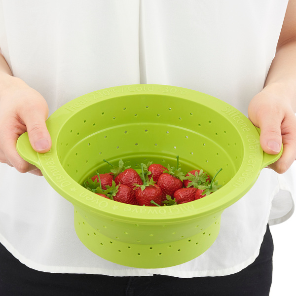 ザル 18cm シリコン製 電子レンジ対応 食洗機対応 tone たためる