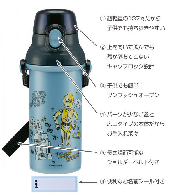 新品　未使用　スターウォーズ　ステンレスボトル　600ml　水筒　スケーター 350120-1.jpg