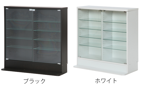 不二貿易（Fuji Boeki） コレクションケース 幅90cm ロータイプ 浅型