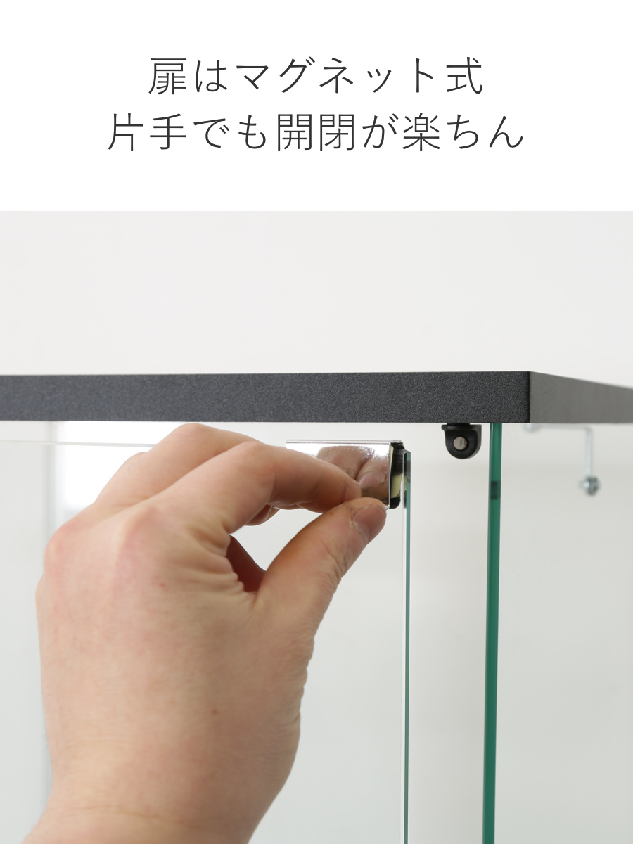 不二貿易（Fuji Boeki） コレクションケース 4段 幅42.5cm 4面ガラス