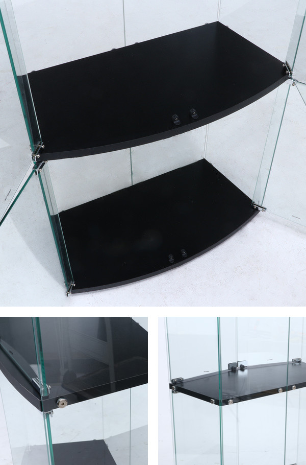 不二貿易（Fuji Boeki） ディスプレイケース 3段 4面ガラス ショー