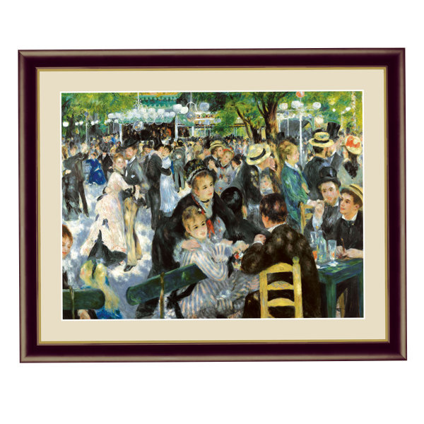 絵画 『ムーラン・ド・ラ・ギャレット』 42×52cm ピエール・オーギュスト・ルノワール 1876年 額入り 巧芸画 インテリア （ 壁掛け 風景画  ポスター ）