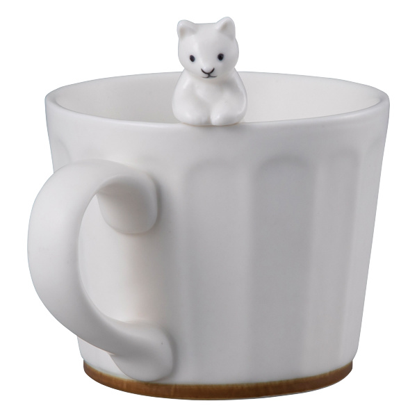 マグカップ 270ml WHITEZOO フィギュア付き コップ 磁器 （ カップ