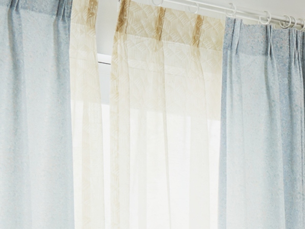 レースカーテン オーダーカーテン バラントテンテン 1.5倍ヒダ 巾235