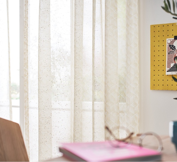 レースカーテン オーダーカーテン バラントテンテン 1.5倍ヒダ 巾235