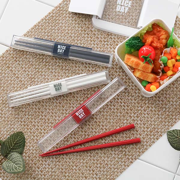 箸箱 セット とっても強いケース入り 箸 18cm （ 抗菌加工 箸＆箸箱