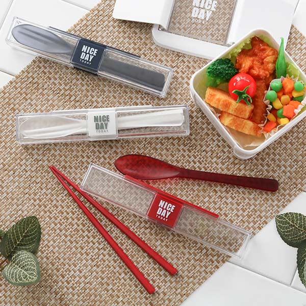 コンビセット とっても強いケース入り スプーン 箸 18cm （ 抗菌加工