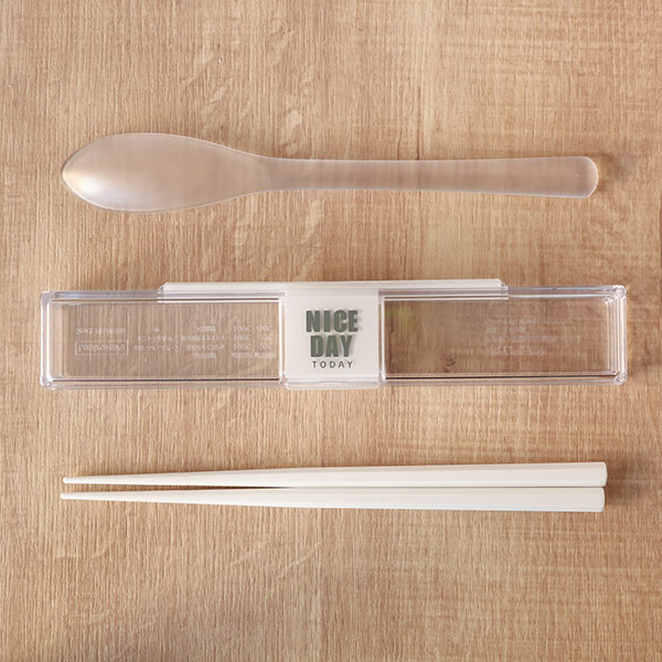 コンビセット とっても強いケース入り スプーン 箸 18cm （ 抗菌加工