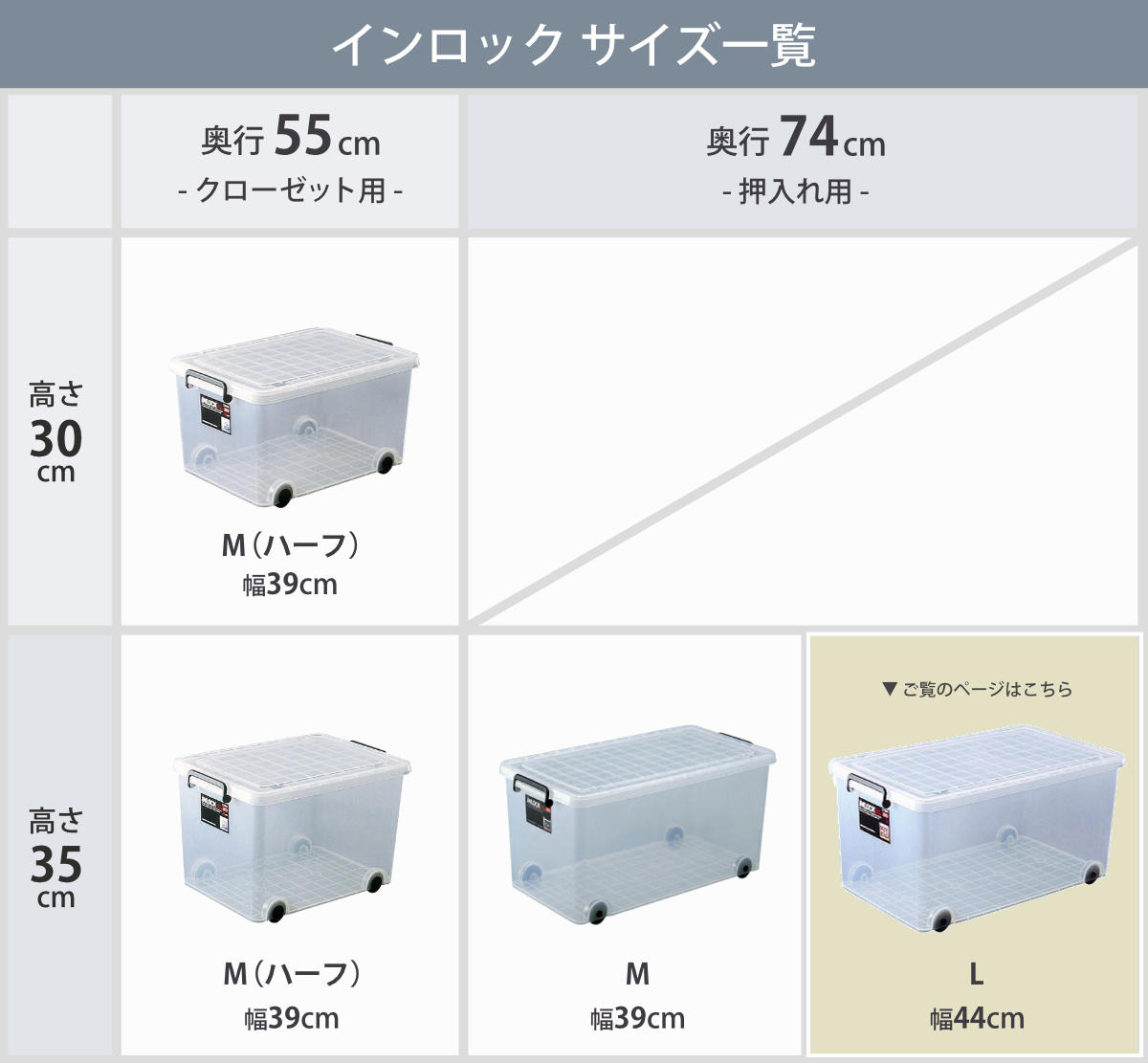 天馬 収納ケース 衣装ケース 押入れ用 インロック 350L 2個セット 幅44