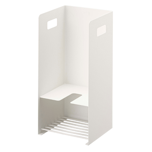 トイレ収納 収納付きラバーカップスタンド タワー Tower 山崎実業 スリム コーナー タワーシリーズ トイレ 通水カップ 隠す 激安特価品 収納