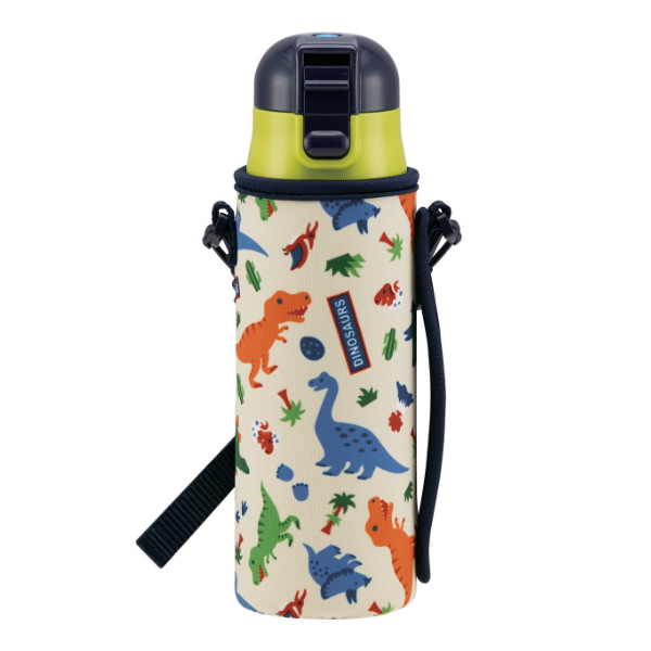 スケーター 水筒 キッズ 直飲み ステンレス カバー付 ディノサウルス
