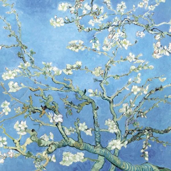 美品 フィンセント・ファン・ゴッホ「花咲く桃の木々」複製画 大作 大判 豪華額装 和室に飾りたいゴッホの『花咲く桃の木、モーヴの思い出