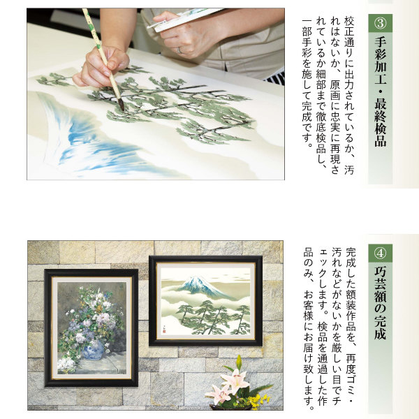 絵画・額縁・油絵・城 正樹・新品未使用・フォンテーヌブロー・美術品・インテリア 絵画 『花咲くアーモンドの木の枝』 15×20cm フィンセント・ヴィレム