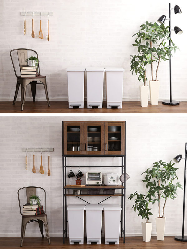 ホームテイスト（HOME taste） ごみ箱上ラック 幅93.5cm ワイドタイプ 