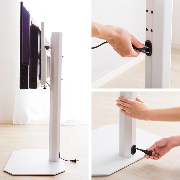 ホームテイスト（HOME taste） TVスタンド 八角支柱 65V型対応 壁寄せ