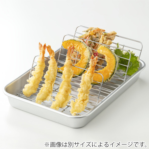 ステンレス バット トレー クッキングバット 日本製 アミ付き 調理用バット 揚げ物バット Y0209 連結バット5点セット アミ付き ステンレス製 日本製 （ 調理用バット