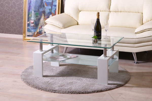 不二貿易（Fuji Boeki） センターテーブル 幅100cm ガラス テーブル