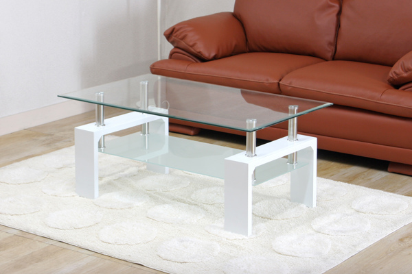 不二貿易（Fuji Boeki） センターテーブル 幅100cm ガラス テーブル