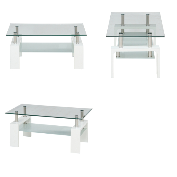 不二貿易（Fuji Boeki） センターテーブル 幅100cm ガラス テーブル