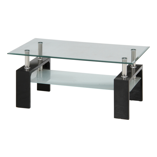 ガラステーブル机 (送料込み) 不二貿易（Fuji Boeki） センターテーブル 幅100cm ガラス テーブル