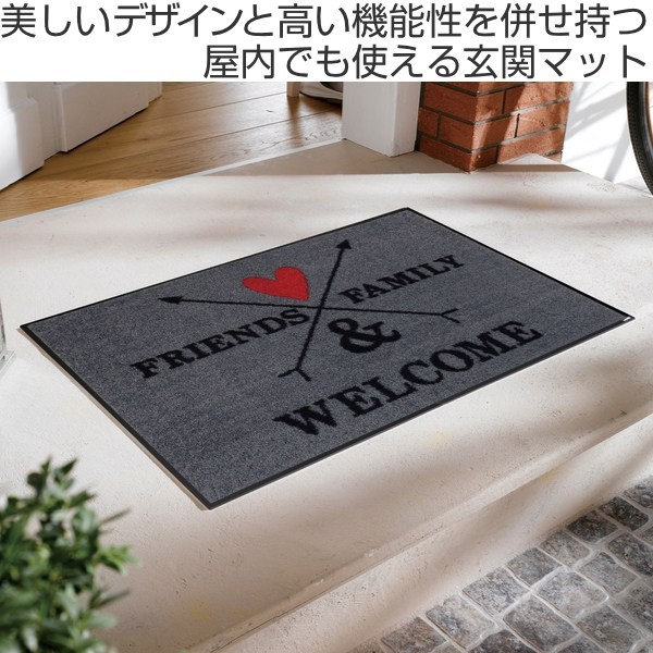 玄関マット 50×75cm 厚さ 6mm 屋内兼用 wash＋dry A Family & Friends （ 屋外 屋内 兼用 薄型 洗える キッチン ラグ ドアマット 滑り止め おしゃれ ） | AOpen | 01