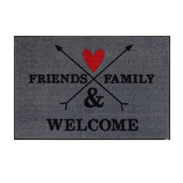 玄関マット 50×75cm 厚さ 6mm 屋内兼用 wash＋dry A Family & Friends （ 屋外 屋内 兼用 薄型 洗える キッチン ラグ ドアマット 滑り止め おしゃれ ） | AOpen | 02