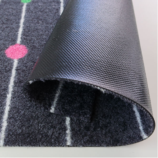 玄関マット 50×75cm 厚さ 6mm 屋内兼用 wash＋dry Circles on Lines Grey （ 屋外 屋内 兼用 薄型 洗える キッチン ラグ ドアマット 滑り止め おしゃれ ） | クリーンテックス・ジャパン | 04
