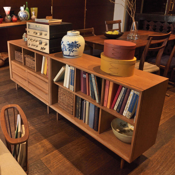 東谷 オープンシェルフ 2段 ラック 北欧風 天然木 TIMO 幅100cm