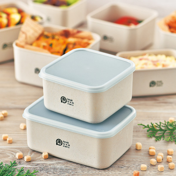 HAKOYA 弁当箱 保存容器 550ml L ひのきのぷら スクエアランチプラス