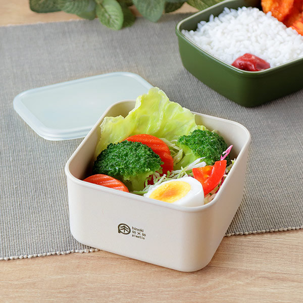 ひのきのぷら 500ml 弁当箱 4色セット　15個 HAKOYA 弁当箱 保存容器 550ml L ひのきのぷら スクエアランチプラス