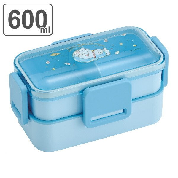 スケーター お弁当箱 2段 抗菌 600ml ふわっと ドラえもん きらきら