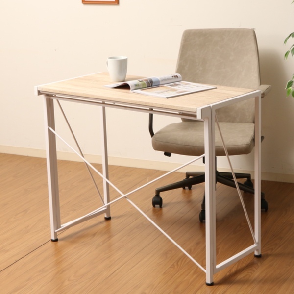 不二貿易（Fuji Boeki） 折りたたみ デスク 幅90cm 折り畳みデスク