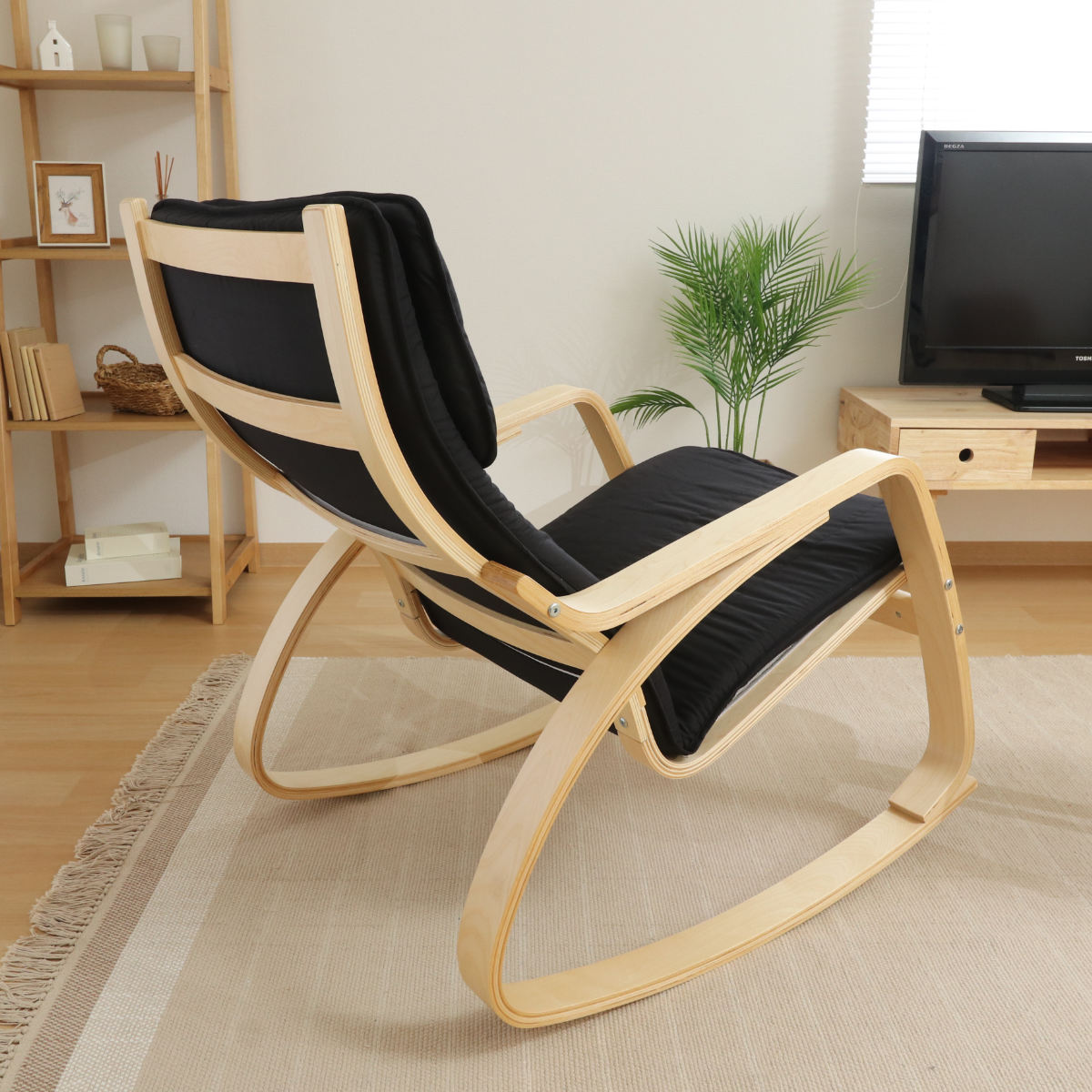 不二貿易（Fuji Boeki） ロッキングチェア 座面高48cm リラックス