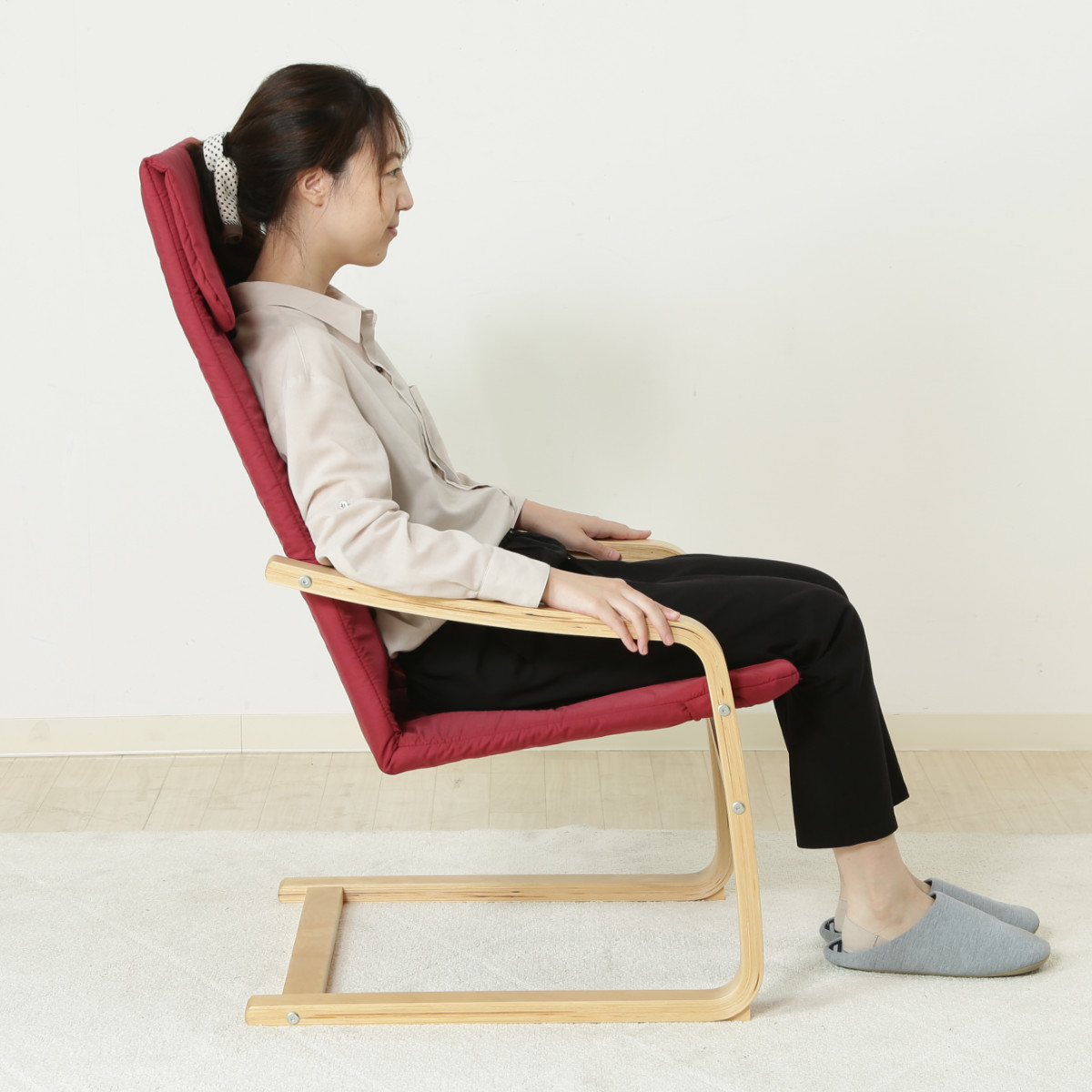 不二貿易（Fuji Boeki） リラックスチェア 座面高34〜40cm スリム