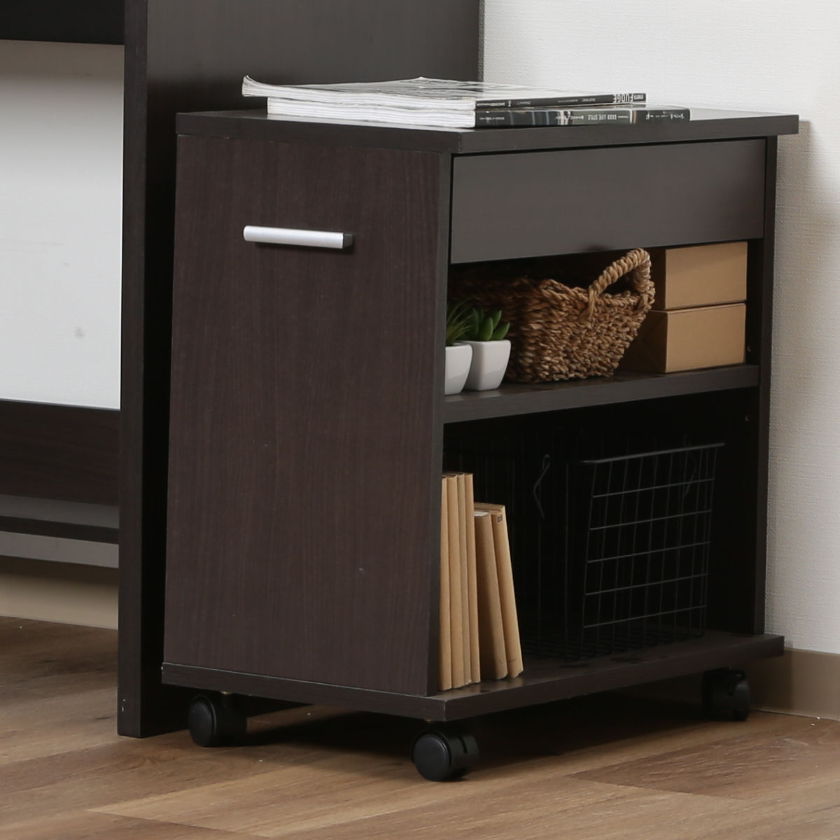 不二貿易（Fuji Boeki） ワークデスク チェスト ラック 3点セット 幅