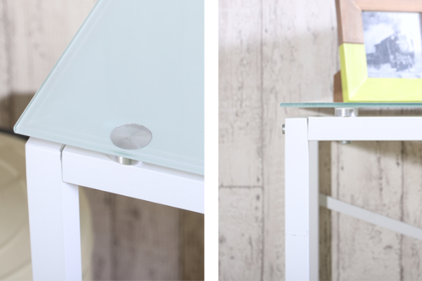 不二貿易（Fuji Boeki） デスク 幅110cm ガラス 机 ガラス天板 ワーク